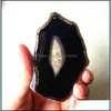 Lösa ädelstenar grossist geode agate skiva druzy ädelsten druzzy hänge med ett hål för halsbandsmycken diy droppleverans oty1g