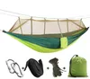 Draagbare buitenmuggennetten hangmat lichtgewicht parachute nylon camping hangmatten voor outdoor wandelreizen backpacking5037616