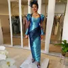 Parti Elbiseleri Aso Ebi Deniz Kızı Promu Tweetheart Pleats Pleats Dantel Uzun Kollu Afrikalı Kadın Elbise