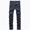 Men's Pants British Style Classic Plaid Men Daily Casual Mid-Stretch Cotton Straight Large Size 42 Fashion Trousers