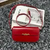 designer torba triomfy torba klasyczna czerwona prostokąt crossbody torebki torebki oryginalne skórzane luksusowe pachę portfel ramię