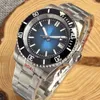 Montre-bracelets Tandorio 200m imperméable 24 Jewels NH35A auto-voleur automatique Sunburst Blue Diving Diving Watch Men Glide Glide Lock Screw Crown