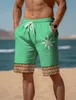 Men's Shorts Sunflower 3D Printed Beach Pants Summer Breathable Fitness Street Ropa Hombre