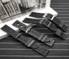 Top quality Silicone Rubber thick Watch band 22mm 24mm Black Watch Strap For navitimeravengerBreitling1166675