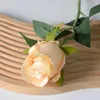 Decorative Flowers Artificial With Iron Wire Elegant Rose Branch Green Leaves For Home Wedding Party Indoor Stylish