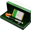 Cufflink Jewelry Cuff Green Gift Men Cufflinks Stationery Supplies Oblique Head Ballpoint Pen Good Box Sets5537579