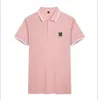 Kamienna kurtka wyspa luksusowe projektanci Summer Men Polo T-shirt Kurtki swobodne mężczyzn Kurtki High End Spring krótkie rękawy Bluzy Bluzy A23