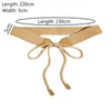 Ceintures Couleur solide large ceinture bohème corde nœud accessoires de jupe allongée pp robe de ceinture de ceinture d'herbe