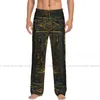 Men's Sleepwear Ancient Book With Glowing Magic Spells And Runes Mens Pajamas Pyjamas Pants Lounge Sleep Bottoms