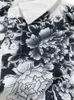 Herren lässige Hemden europäischer und amerikanisches gedrucktes Hemd Südostasiatische Tintenmalerei Pflaumenblüten kurzärmelig S-3xl