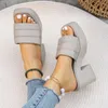 Zapatos de vestir para mujeres de verano sandalias altas tacón casual mujer cuadrada de dedo abierto damas de sándalo tacones gruesos zapato 2024