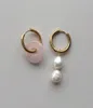 Boucles d'oreilles en cristal en rose en acier inoxydable en argent doré en argent en or