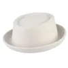 大人ファッションのためのベレー帽ロールブリムフェドーラソリッドカラーパナマウールコスプレコスチュームユニセックスフラットトップ