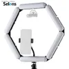 الإضاءة المستمرة Selens مصباح ملء قابلة للطي مصباح مصابيح ملء على شكل مختلف تستخدم لتصوير البث المباشر باستخدام كاميرات الكمبيوتر المحمول Y240418