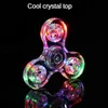 Neuheit Games Fidget Spinner Crystal Luminous transparent LED -Stressabbauspielzeug entlasten Zappeln cooler Trend Game Boy Geschenk Q240418