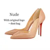 With box Designer Women High Heel Shoes Red Shiny Bottoms 8cm 10cm 12cm Thin RedBottoms Heels Black Nude Patent Leather Woman Dress Shoe Pumps