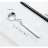 Tea Coffee Honey Drink Adorable Stainless Steel Curved Twisted Spoon U Handled V Handle Jam Spoons 01011 0418