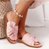 Slippers Femmes Bow Flats Platform Chaussures Robe de mode Sandales 2024 Été Cyy Flip Flops Casual Walking Brand Femed Times