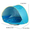 UPF 50 Baby Beach tält Vattentät solskydd UV-skyddande solskydd med Pool Kid Outdoor Camping Sunshade Beach Sunshelter 240407