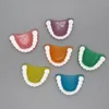 Cancamini mix 6pcs/pacchetto 3d denti falsi orecchini in resina solido colore di Halloween calketclace gioielli a ciondolo fai -da -te accessorio fai -da -te