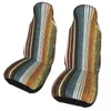 Car Seat Covers Serape Stripe Rust And Blue Universal Cover Auto Interior Women Fabric Styling