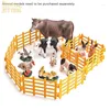 Decorações de jardim 10pc/cenas decoração de gente realista simulação simulação fazenda rancho de areia de areia diy acessórios de trompete estática infantil brinquedo