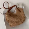 Borse a tracolla intrecciata a mano Borse da donna Bohémien 2024 Summer Plaggring Beach Borse Traveling Shopper Shopping Weaving Shopping