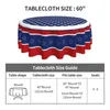 Table doek pailletten tafelkleed 90x156 4 juli ronde 60 inch patriottische herdenkingsdag Amerikaanse vlag blauw