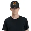 Bola de pelota de moda letra r gorra de béisbol ligera para hombres