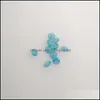 Losse diamanten 232 Goede kwaliteit hoge temperatuur weerstand nano edelstenen facet ronde 0,8-2,2 mm donker opaal aquamarine groenachtig blauw synthet otdfw