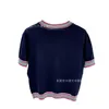 Kvinnors stickor Tees Designer 24 Spring/Summer Colorful Stripe Letter Love Brodery Fashion Versatile High Edition Sticked Short Sleeved Womens T-Shirt C5lg