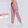 desginer als yoga aloe pant leggings originloose 넥타이 넥타이 얇은 넓은 다리 여자 피트니스 바지