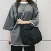 Bag Fashion Messenger Nylon Women Men Large Capacity Shopping Sport Crossbody Bags Unisex Shoulder Handbags Black