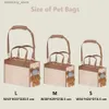 Cat Carriers Crates House Pu Material Puppy o Out Pet Ba Outcrop Cat Ba Przenośna ręka ramię pet Cat Chihuahua Yorkshire Do Materiały do ​​przewoźnika L49