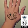 Wasserdichte temporäre Tattoo Stickere Black Hand Drawn Herzdesign Körperkunst gefälschte Blitzgelenks -Knöchel Frau 240408