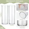 Vasos cilindro de vidro de 24 compasta para a peça central do suporte flutuante decorações em massa de flores transparentes (4 x 12 polegadas) Free