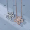 Designermarke Van Big Flower Halskette Hoch Edition Glod Hollow Sunflower Mikro mit Diamantkragenkette