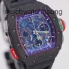 Richardmills lyxiga armbandsur Automatisk rörelse tittar på RM6501 Traffic Light Mens Watch Carbon Fiber Automatic Mechanical Swiss Famous Watch Lux