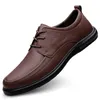 Casual Shoes Low Top Comfortable Leather Ankle Boots Flat Office For Men Classic Business Work