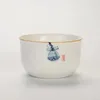 Cups Saucers NOOLIM Ceramic Master Tea White Porcelain Hand Painted Lotus Chinese Household Teacups Office Drinkware