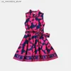 Girl's Dresses Advanced Design Childrens Wear Sweet Girl Tank Sleeveless Dress Formal Ball Birthday Party Dress Baby Long Dress Q240418