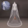 Bijoux de poils de mariage Appliques en dentelle 3 m de long Veil de mariage avec peigne une couche blanche ivoire en tulle doux Veille de la cathédrale Bridal Accessoires de mariage