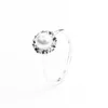 Cluster Anneaux 925 Classique en argent sterling avec fleur perle papillon riz oreille cristal de mariage anneau pour femmes bijoux