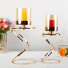 Ljushållare Golden Holder Candlestick Stand for Home Dining Table Wedding