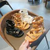 Çocuk Sandalet Kız Yaz Çocuk Ayakkabı Bebek Bebek Çocukları Ayakkabı Sandal Chaussures Enfant Fille Sandalen 2 ila 8 Yıl 240416