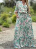 Robes décontractées Yiticung pour femmes 2024 mode Vintage moderne en vale en V Chic Chic Classic Designer-LengHer