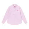 Mens Casual Shirts Woman Shirt Designer Shirt Mens Amis Pink Button Up Shirt Clothing mode Tee Polos Summer Classic Heart Long Sleeve Size S-XL B016