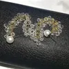 Dangle Earrings JZTOPブランド女性Long Crystal Drop Fine Ladies ImitationPearls Grape Bunch Gift