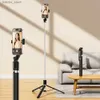 Selfie Monopods Bluetooth Selfie Stick Light Mobiltelefon Holder Stativ Telefon Stativ Trådlös fjärrkontroll mini utdragbar selfie stick y240418