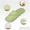 Disposable Slippers Comfortable Breathable Spa Anti-Slip El Home Travel Linen Hospitality Footwear Guest Shoes Jy1221 Drop Delivery Dhwtz